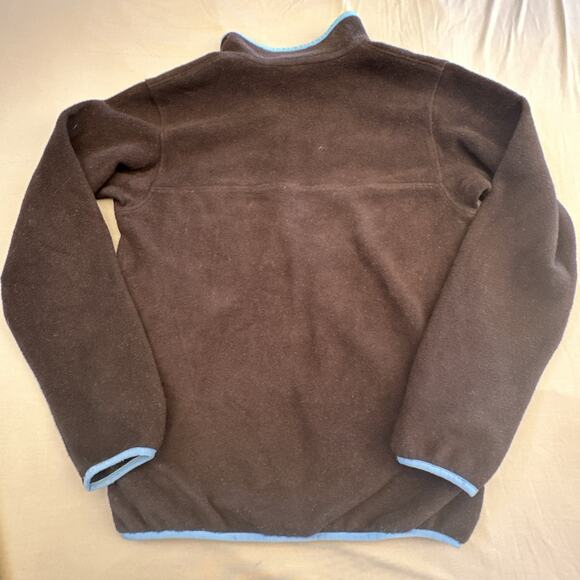 Patagonia Synchilla Pullover Sweatshirt Womens Medium Black 1/4 Closure Teal - Picture 13 of 16